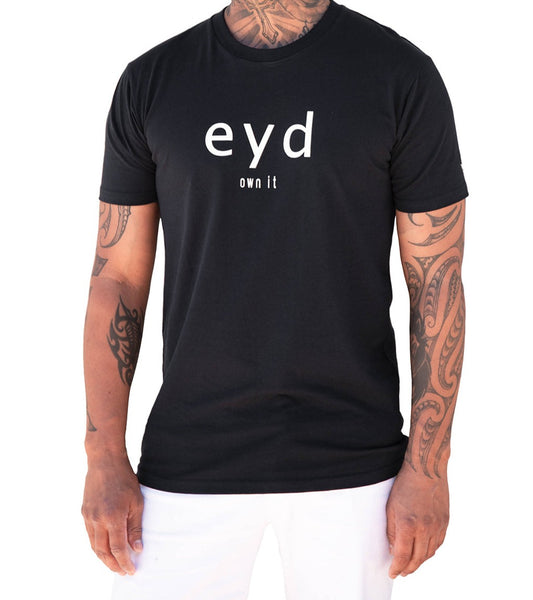 Photo of eyd classic mens t-shirt (black) front