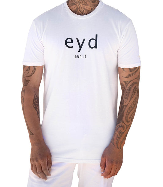 Photo of eyd classic mens t-shirt (white) front
