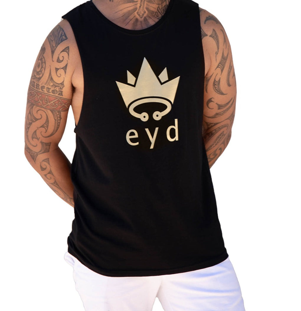 Photo of eyd unisex tank bold singlet (black) front