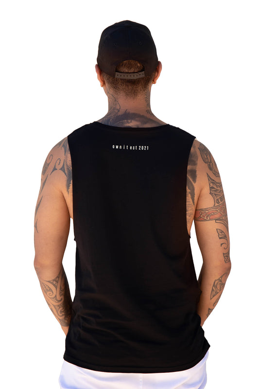 Photo of eyd unisex tank bold singlet (black) back